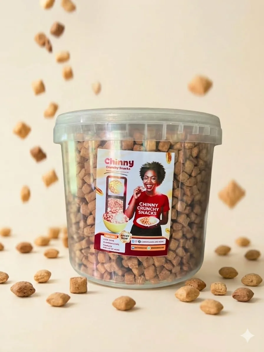Packaged Chinny Crunchy snack jar